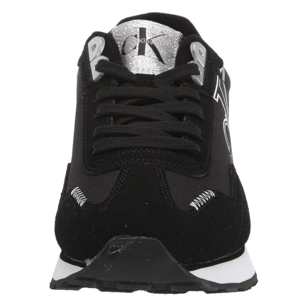 Calvin Klein EDEN Men's Low-Top Lace-Up Sneakers Black/Silver Size 8 M - Picture 5 of 9